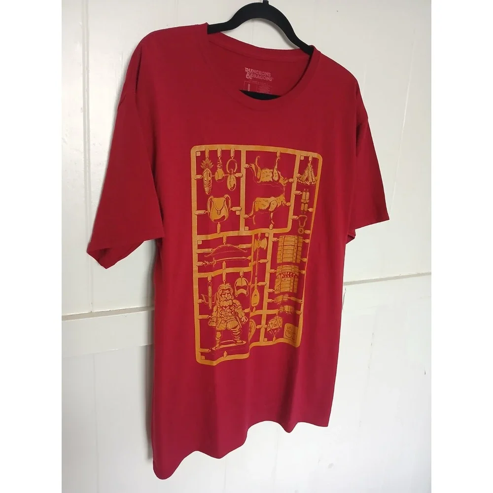 Dungeons & Dragons Lootwear 2018 Miniature Sprue Short Sleeve T Shirt Mens L Red